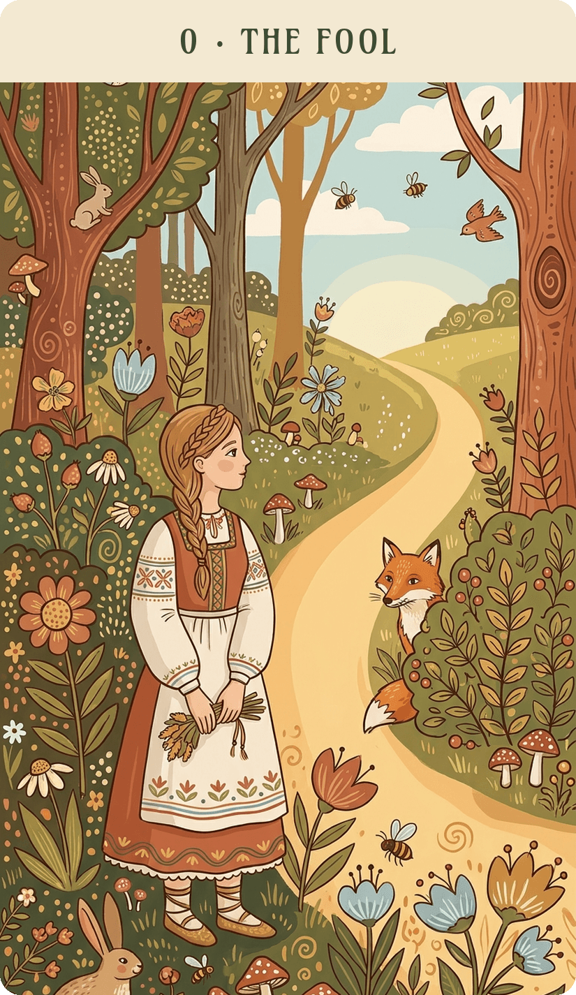 The Fool — Folk Whimsy deck