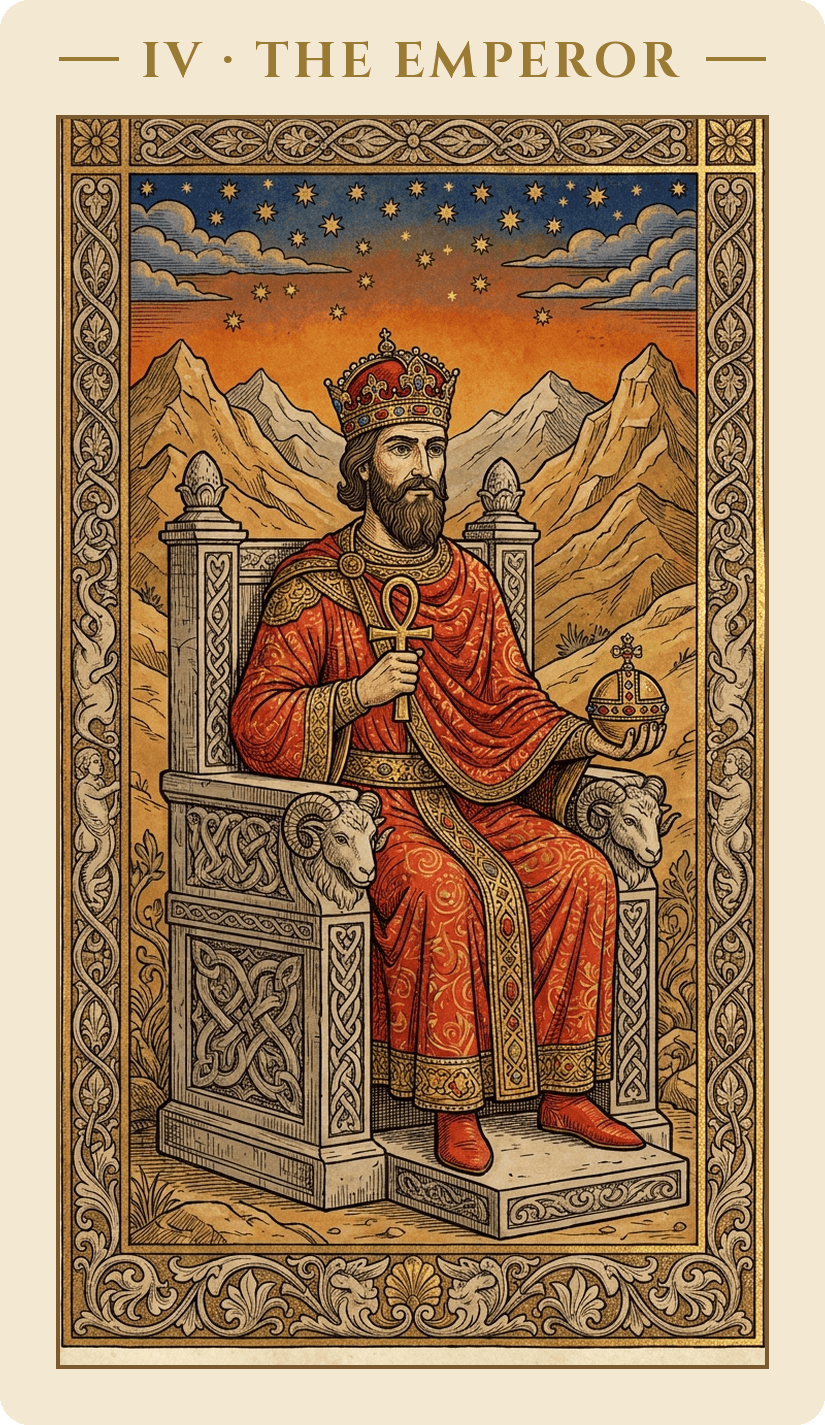 The Emperor — Medieval Illuminated Manuscript deck